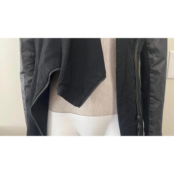 RUDSAK LEATHER AVANT GARDE ASYMMETRICAL LEATHER WOOL JACKET - Picture 8 of 15